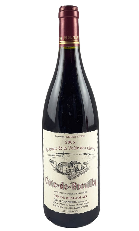 Bottle of Domaine de la Voute des Crozes (Nicole Chanrion), Cote de Brouilly, 2005 - Red Wine - Flatiron Wines & Spirits - New York