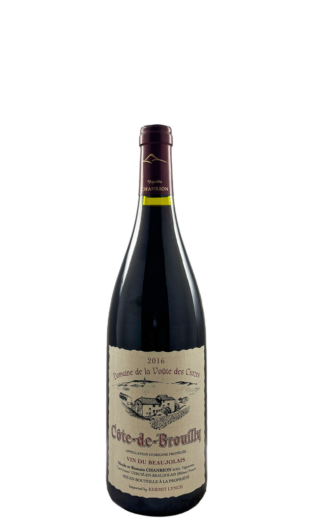 Bottle of Domaine de la Voute des Crozes (Nicole Chanrion), Cote de Brouilly, 2016 - Red Wine - Flatiron Wines & Spirits - New York