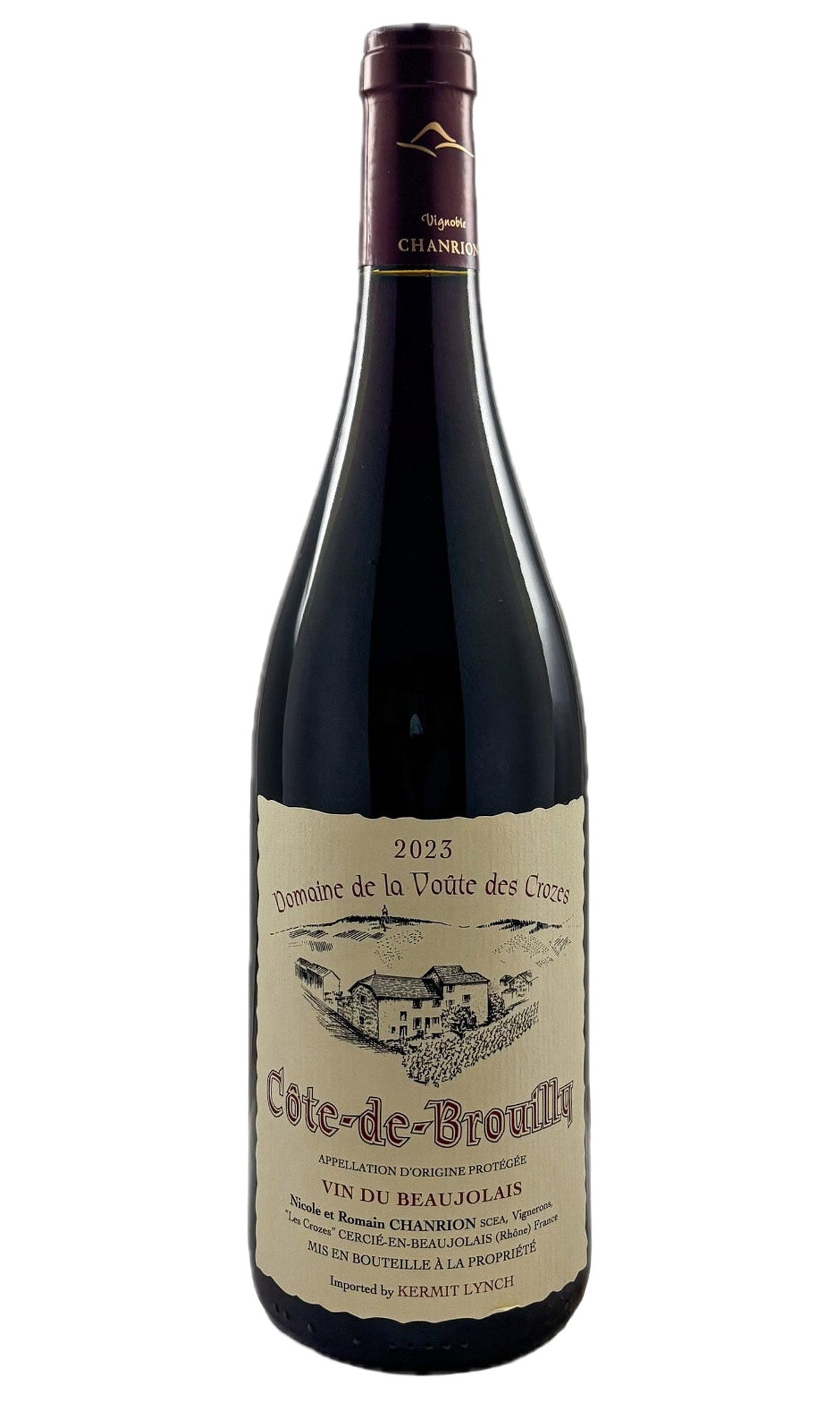 Bottle of Domaine de la Voute des Crozes (Nicole Chanrion), Cote de Brouilly, 2023 - Red Wine - Flatiron Wines & Spirits - New York