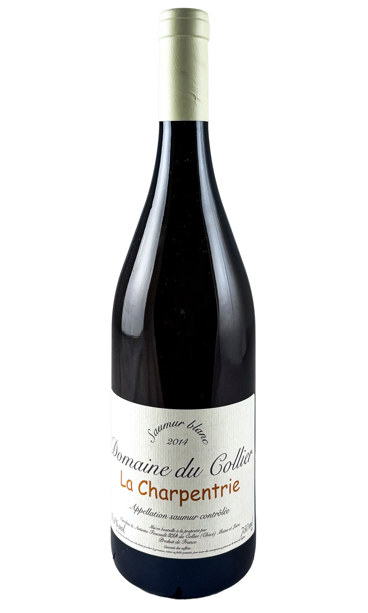 Bottle of Domaine du Collier, Saumur Blanc La Charpentrie, 2014 - White Wine - Flatiron Wines & Spirits - New York