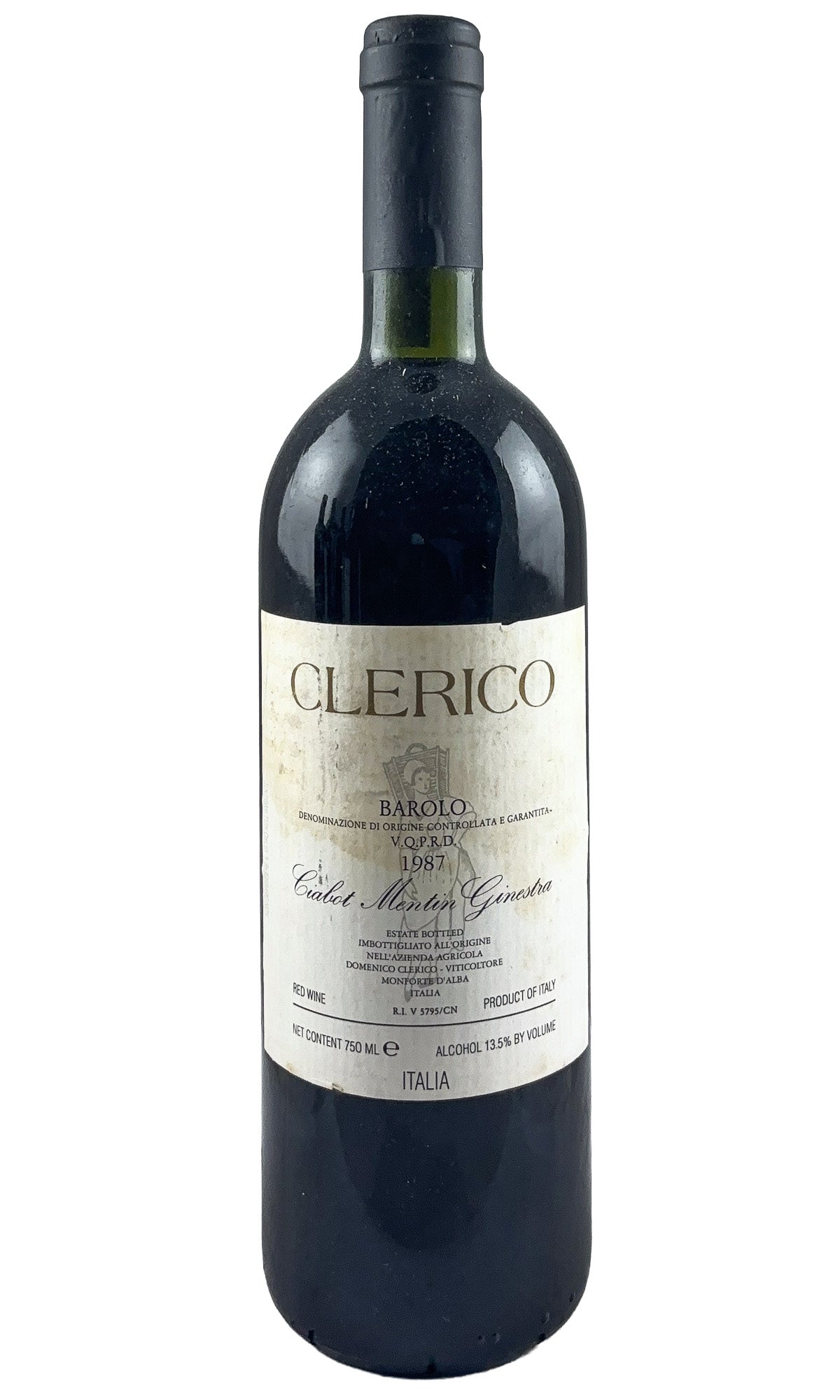 Bottle of Domenico Clerico, Barolo Ciabot Mentin, 1987 - Red Wine - Flatiron Wines & Spirits - New York