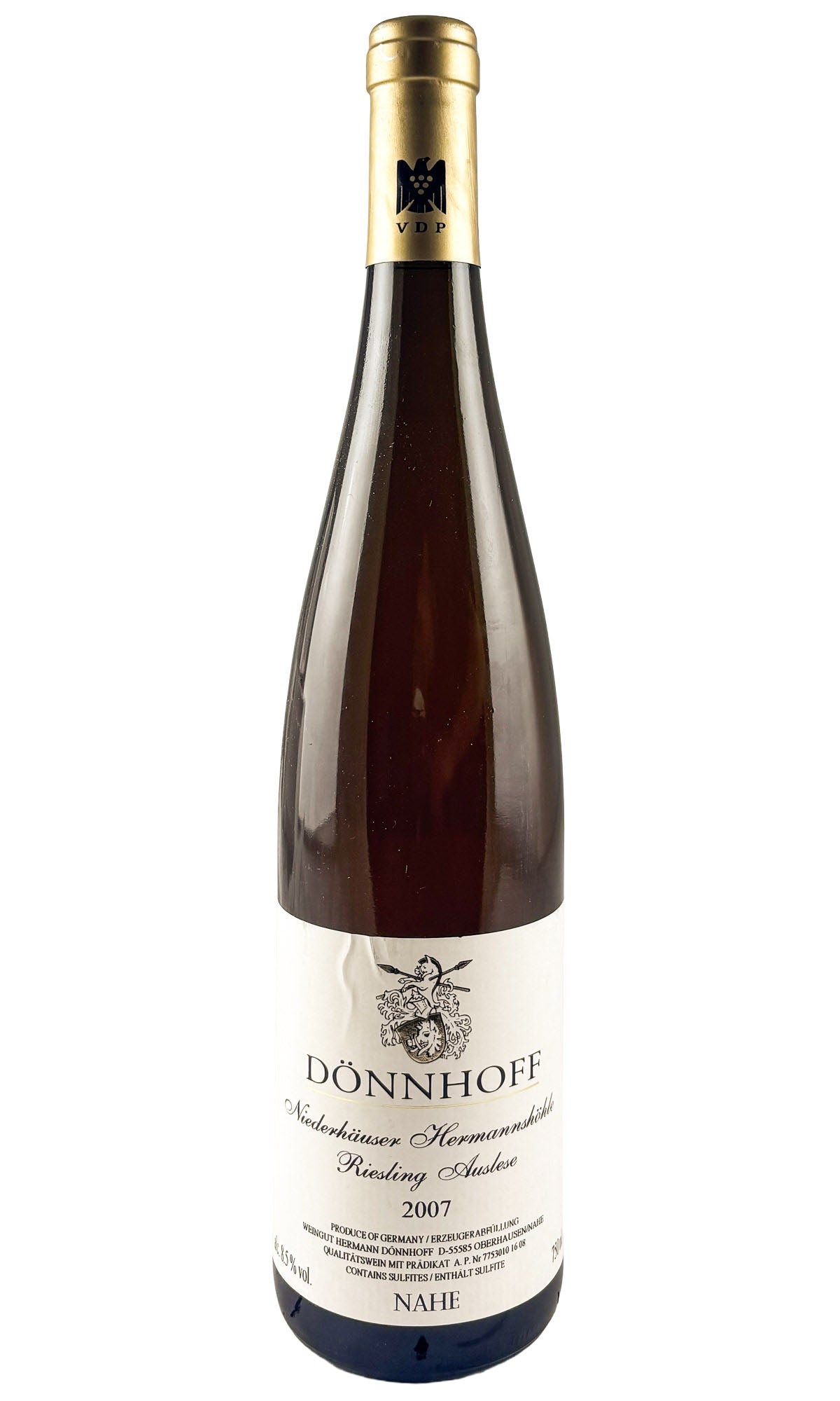 Bottle of Donnhoff, Riesling Auslese Niederhauser Hermannshohle, 2007 - Dessert Wine - Flatiron Wines & Spirits - New York