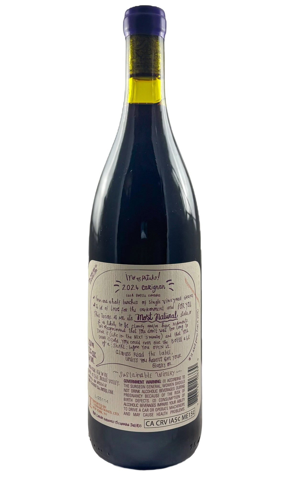 Bottle of Echeverria, No Es Pituko Carignan Valle Del Curico, 2024 - Red Wine - Flatiron Wines & Spirits - New York