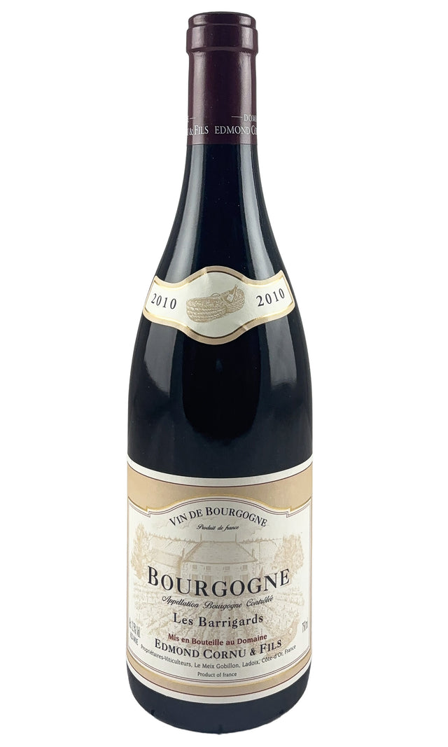 Bottle of Edmond Cornu & Fils, Bourgogne Rouge Les Barrigards, 2010 - Red Wine - Flatiron Wines & Spirits - New York