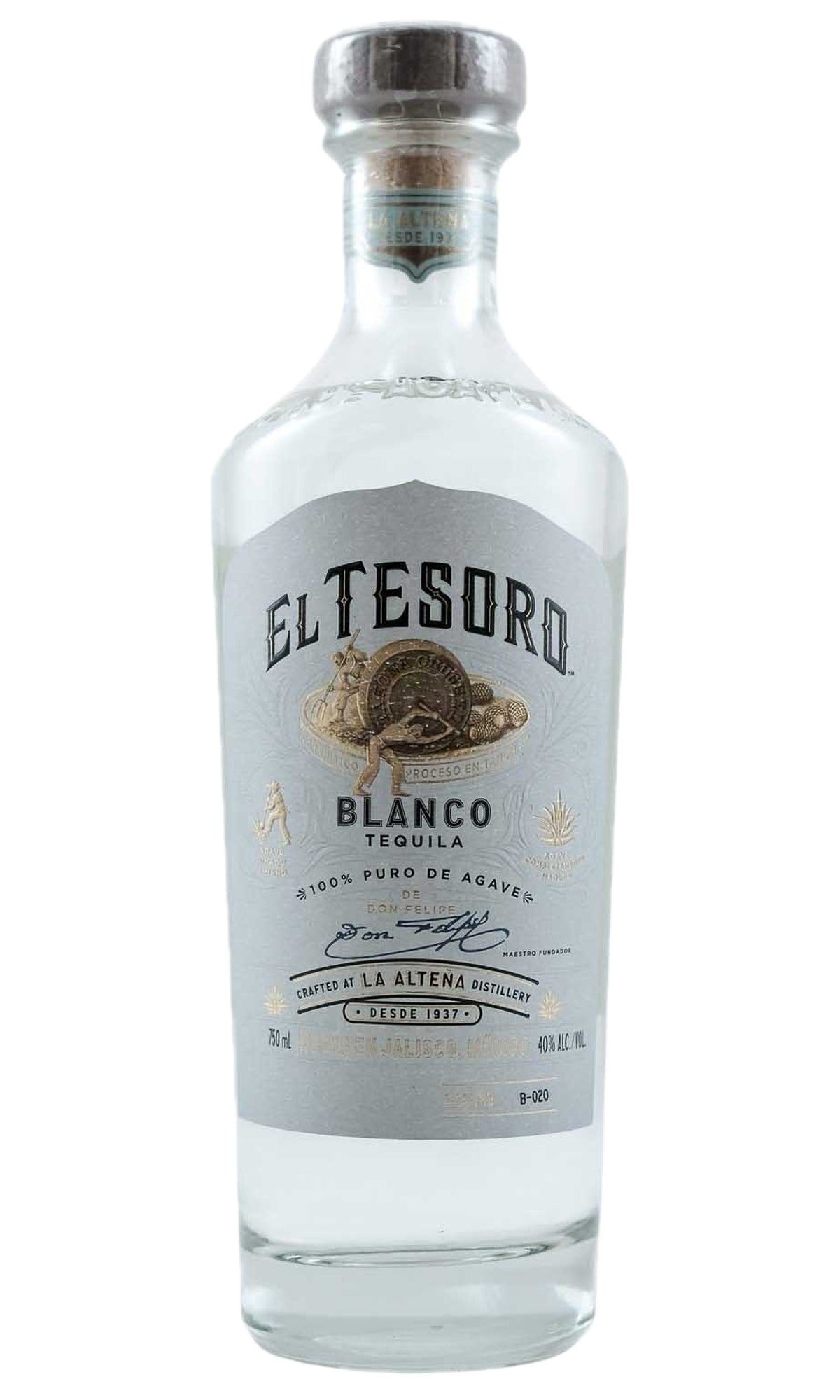 Bottle of El Tesoro, Tequila Blanco, NV - Spirit - Flatiron Wines & Spirits - New York
