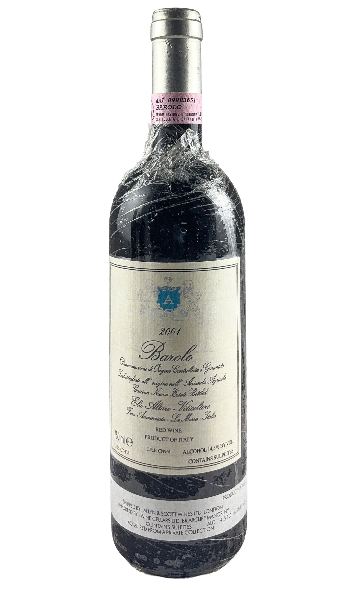 Bottle of Elio Altare, Barolo, 2001 - Red Wine - Flatiron Wines & Spirits - New York