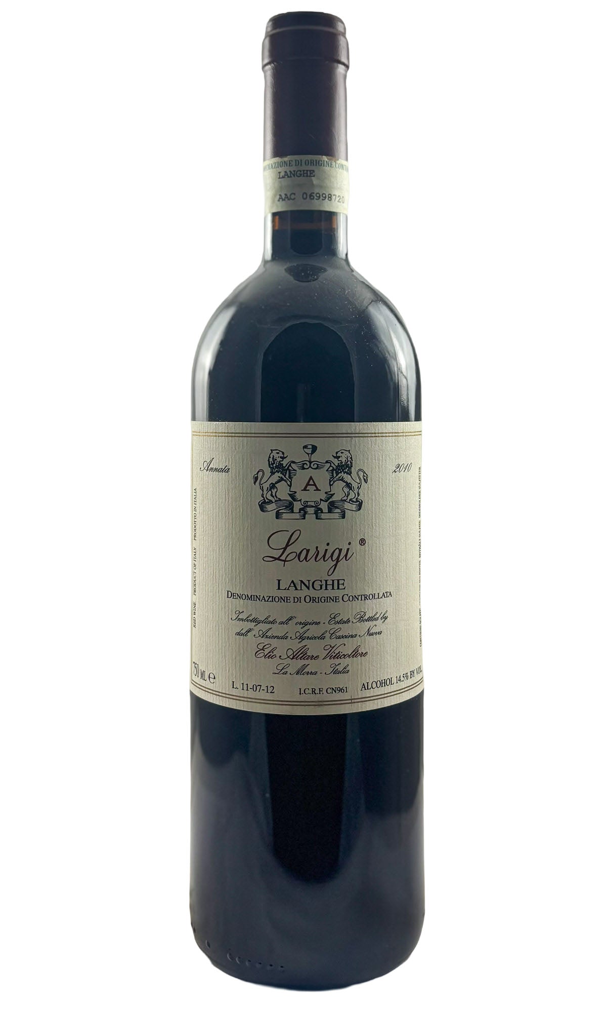 Bottle of Elio Altare, Langhe Rosso Larigi, 2010 - Red Wine - Flatiron Wines & Spirits - New York