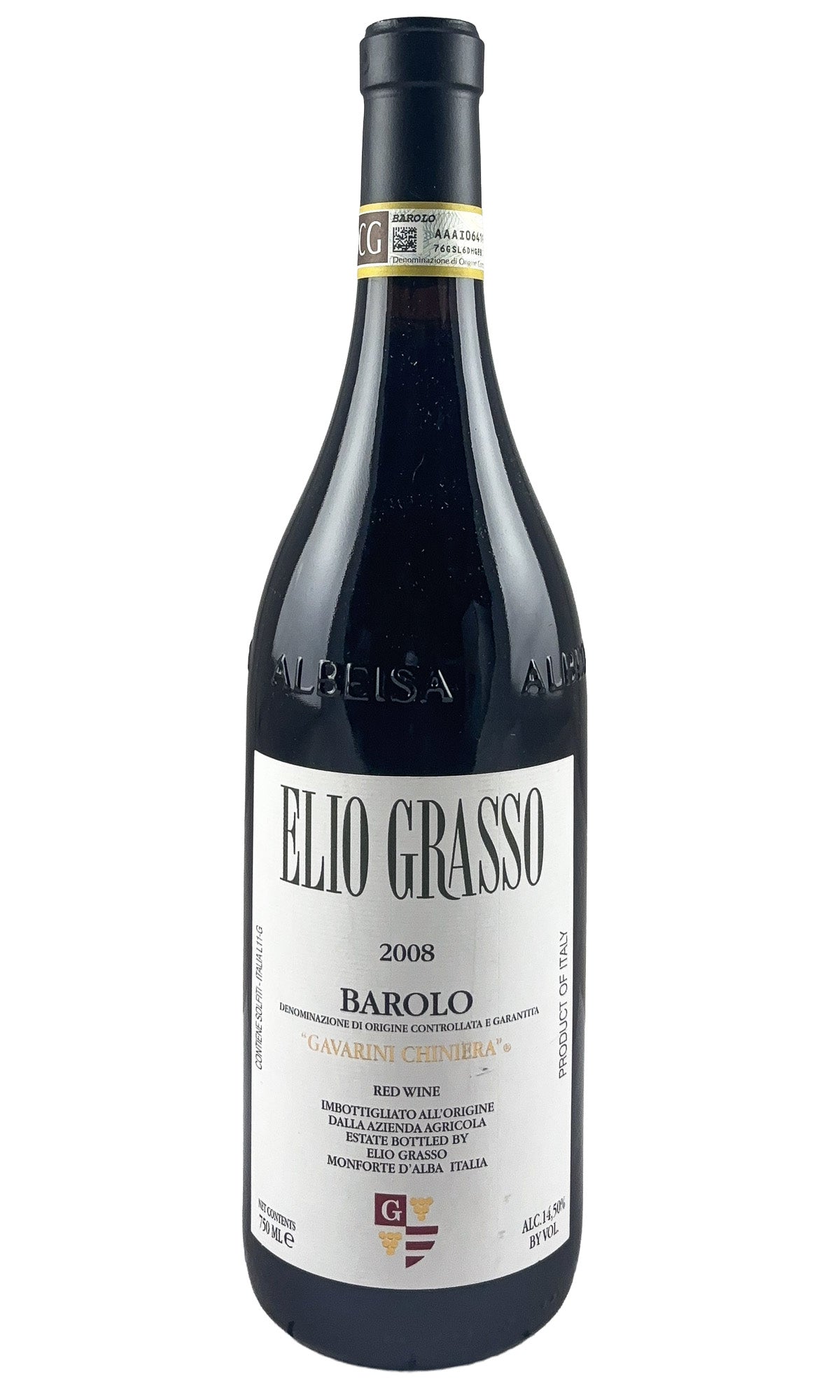 Bottle of Elio Grasso, Barolo Gavarini Chiniera, 2008 - Red Wine - Flatiron Wines & Spirits - New York