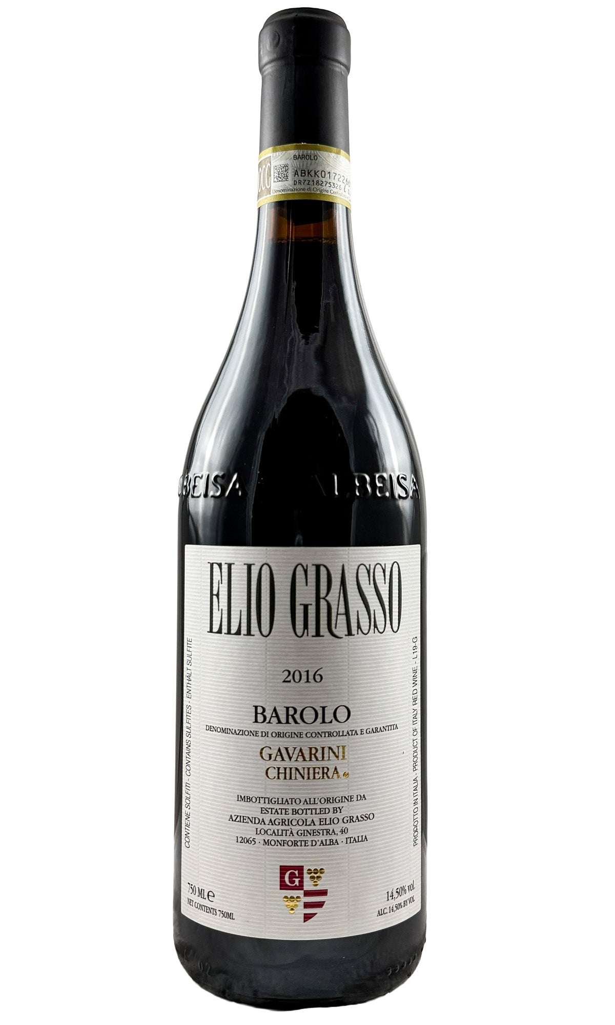 Bottle of Elio Grasso, Barolo Gavarini Vigna Chiniera', 2016 - Red Wine - Flatiron Wines & Spirits - New York