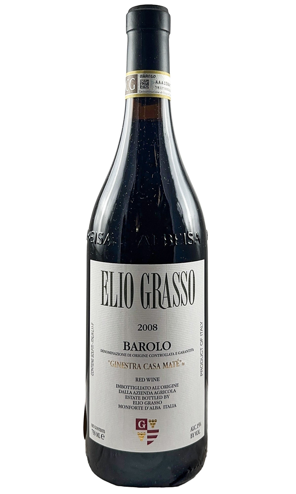 Bottle of Elio Grasso, Barolo Ginestra Casa Mate, 2008 - Red Wine - Flatiron Wines & Spirits - New York