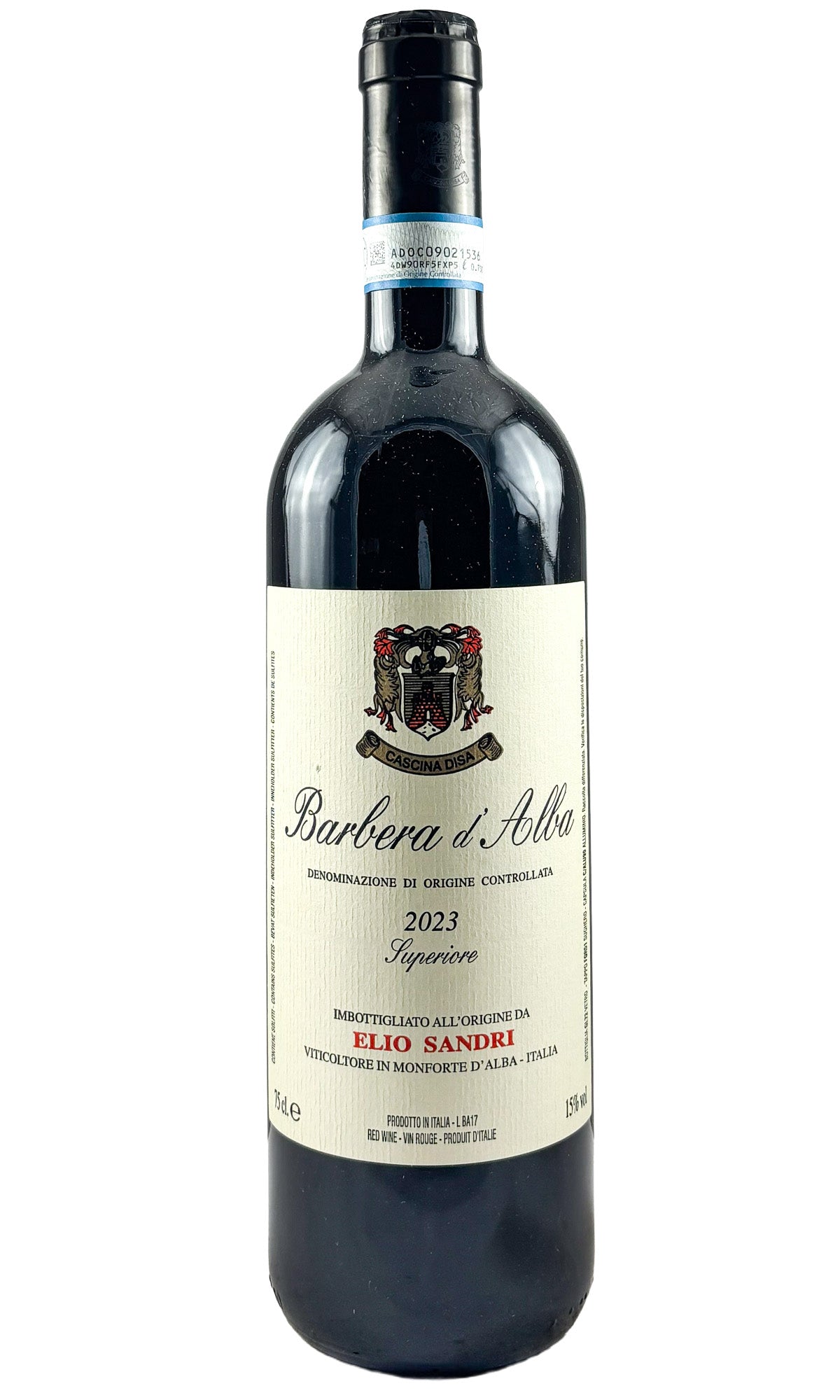Bottle of Elio Sandri, Barbera d'Alba Superiore, 2023 - Red Wine - Flatiron Wines & Spirits - New York