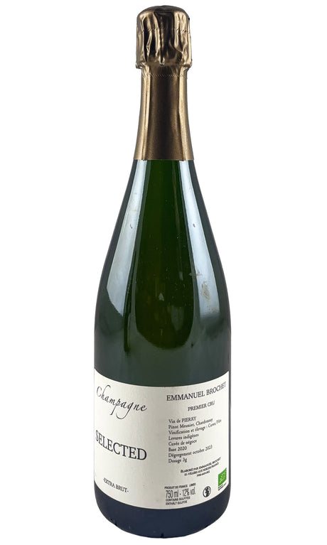 Bottle of Emmanuel Brochet, Champagne "Selected" Vin de Pierry 1er Cru Extra Brut [Base 2020, Disgorged October 2023], NV - Sparkling Wine - Flatiron Wines & Spirits - New York