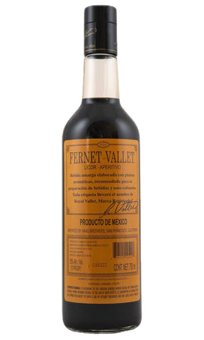 Bottle of Fernet-Vallet, Aperitivo Liqueur, NV - Spirit - Flatiron Wines & Spirits - New York