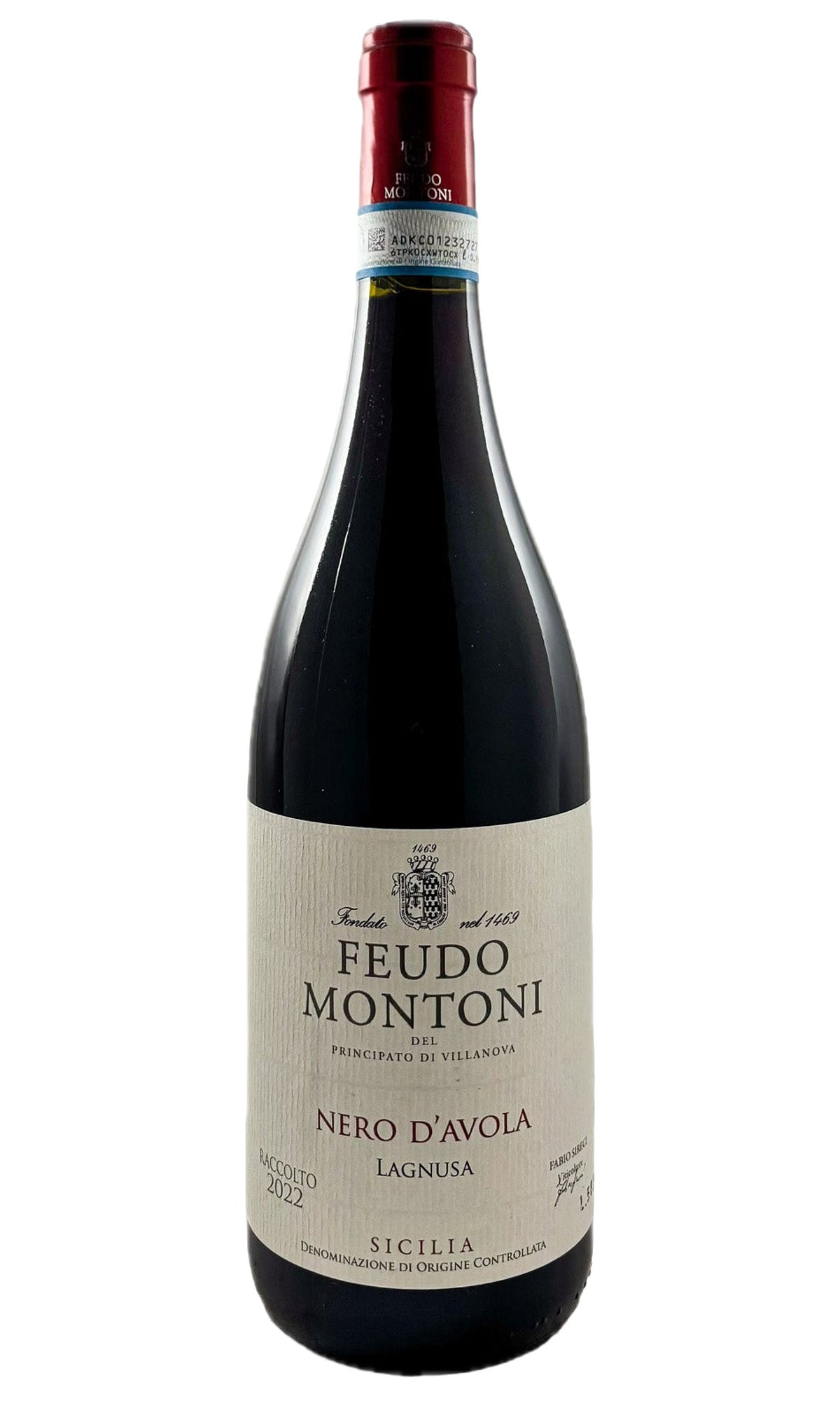 Bottle of Feudo Montoni, Vigna Lagnusa Nero d'Avola Sicilia IGT, 2022 - Red Wine - Flatiron Wines & Spirits - New York