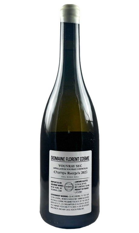 Bottle of Florent Cosme, Vouvray Champs Rougets, 2023 - White Wine - Flatiron Wines & Spirits - New York