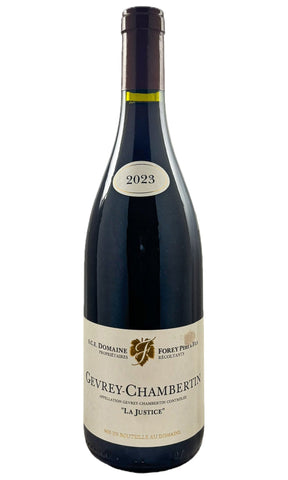 Bottle of Forey Pere et Fils, Gevrey-Chambertin "La Justice", 2023 - Red Wine - Flatiron Wines & Spirits - New York
