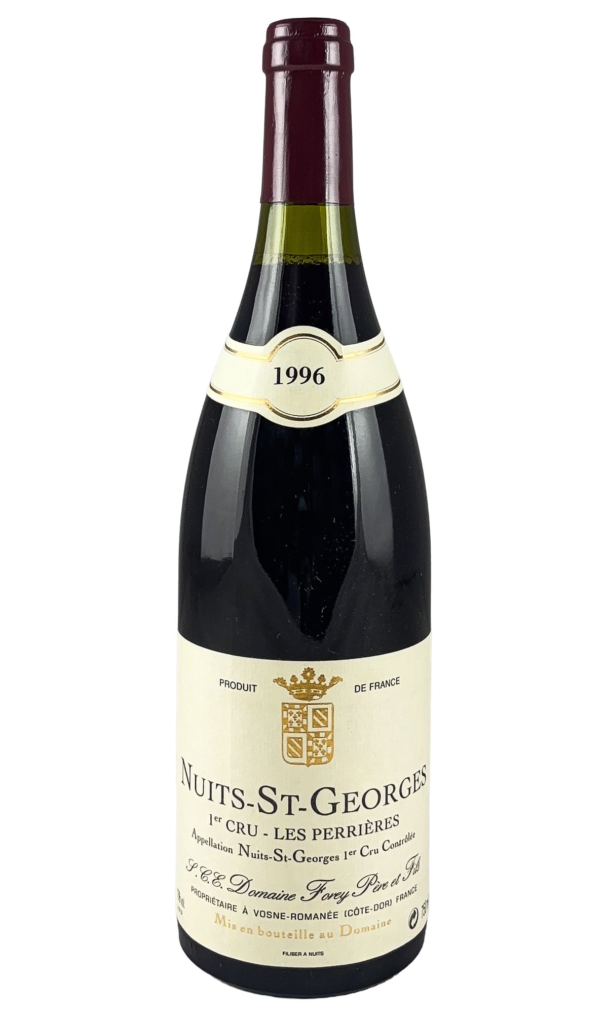Bottle of Forey Pere et Fils, Nuits-Saint-Georges Les Perrieres, 1996 - Red Wine - Flatiron Wines & Spirits - New York