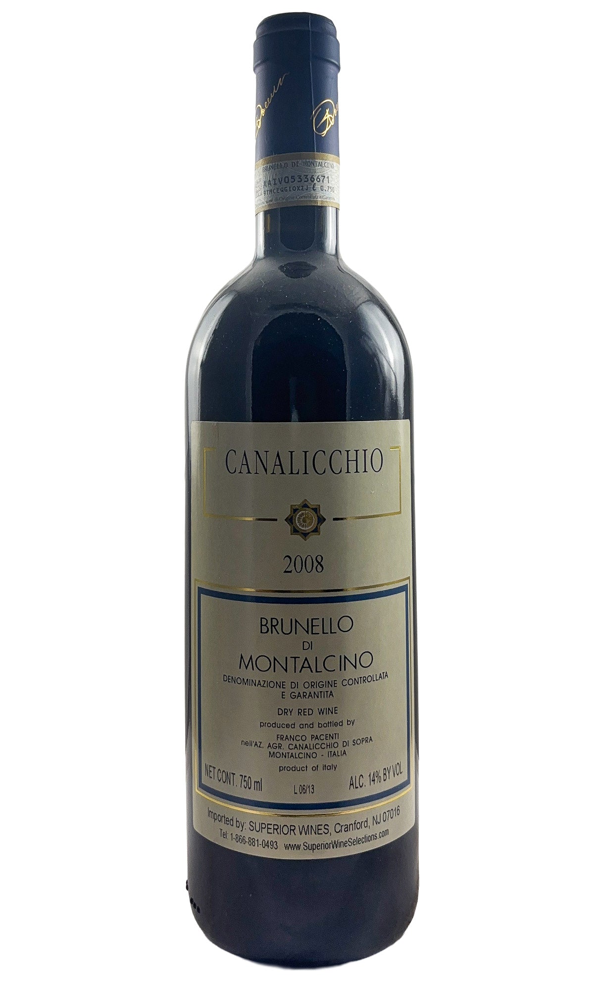 Bottle of Franco Pacenti, Brunello di Montalcino Canalicchio, 2008 - Red Wine - Flatiron Wines & Spirits - New York