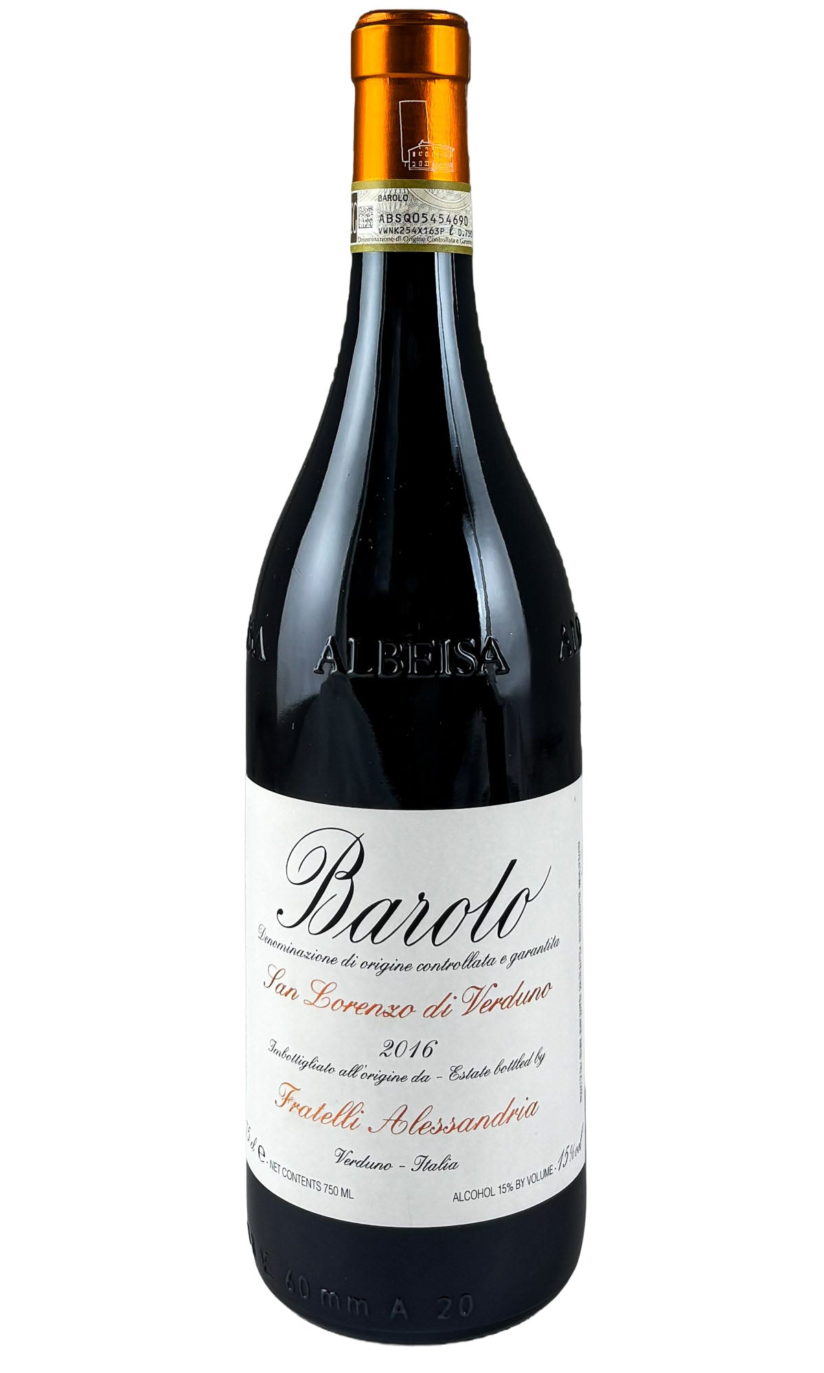 Bottle of Fratelli Alessandria, San Lorenzo di Verduno, 2016 - Red Wine - Flatiron Wines & Spirits - New York