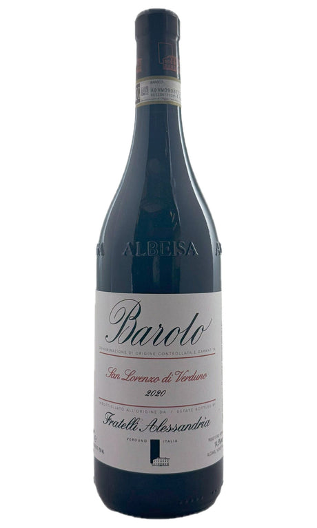 Bottle of Fratelli Alessandria, Barolo San Lorenzo di Verduno, 2020 - Red Wine - Flatiron Wines & Spirits - New York