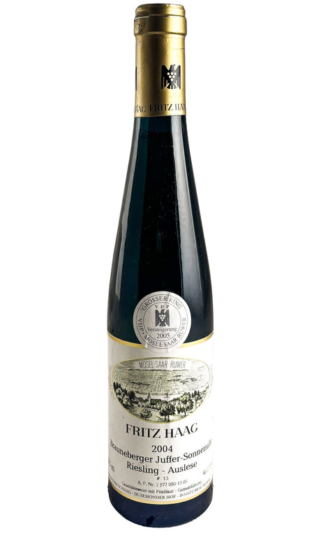 Bottle of Fritz Haag, Brauneberger Juffer-Sonnenuhr Riesling Goldkapsel Auslese Auction AP #13, 2004 (375ml) - Dessert Wine - Flatiron Wines & Spirits - New York