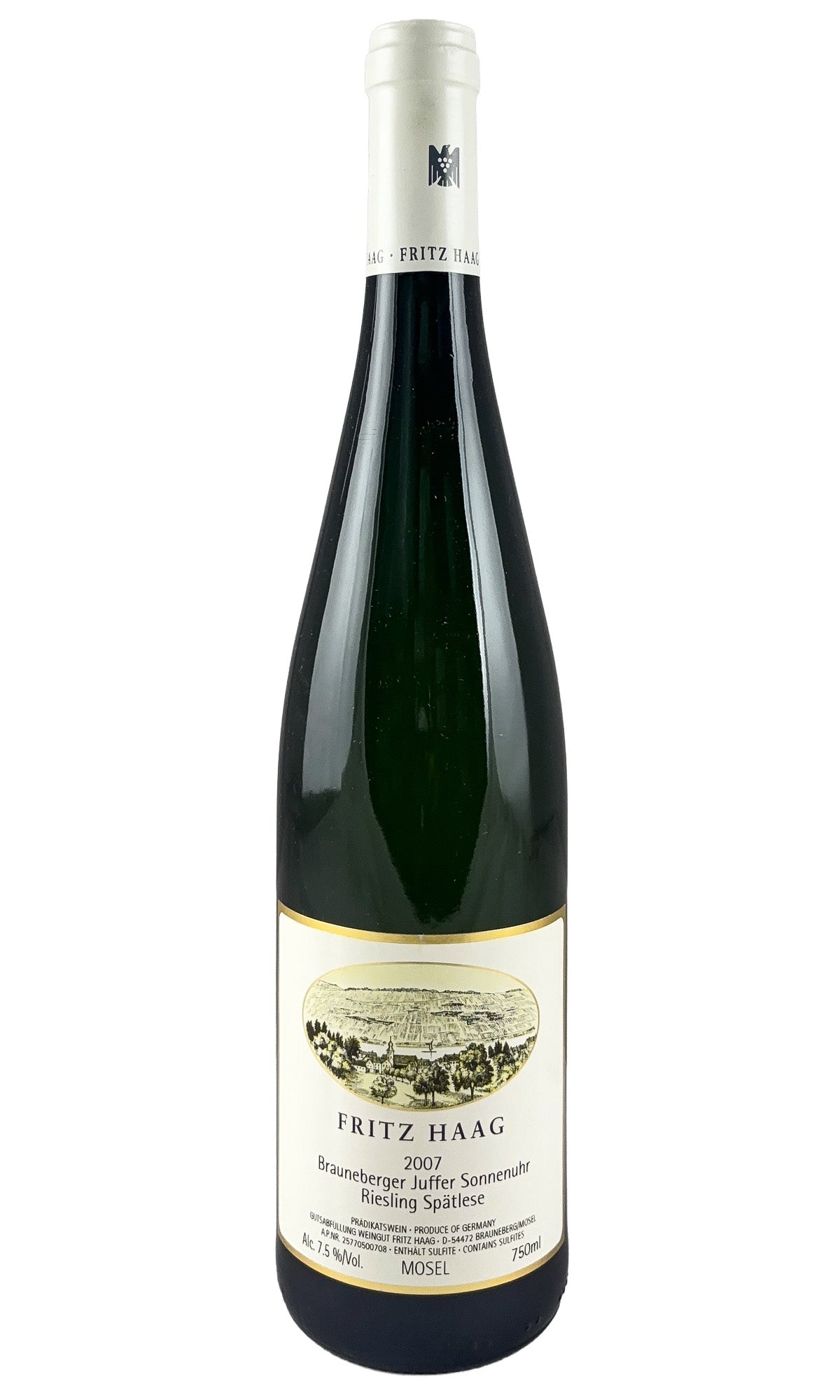 Bottle of Fritz Haag, Riesling Spatlese Braunberger Juffer Sonnenuhr, 2007 - White Wine - Flatiron Wines & Spirits - New York