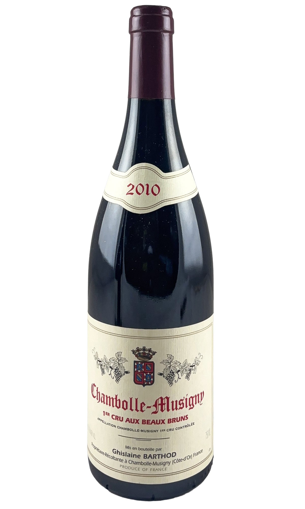 Bottle of Ghislaine Barthod, Chambolle-Musigny 1er Cru Aux Beaux Bruns, 2010 - Red Wine - Flatiron Wines & Spirits - New York
