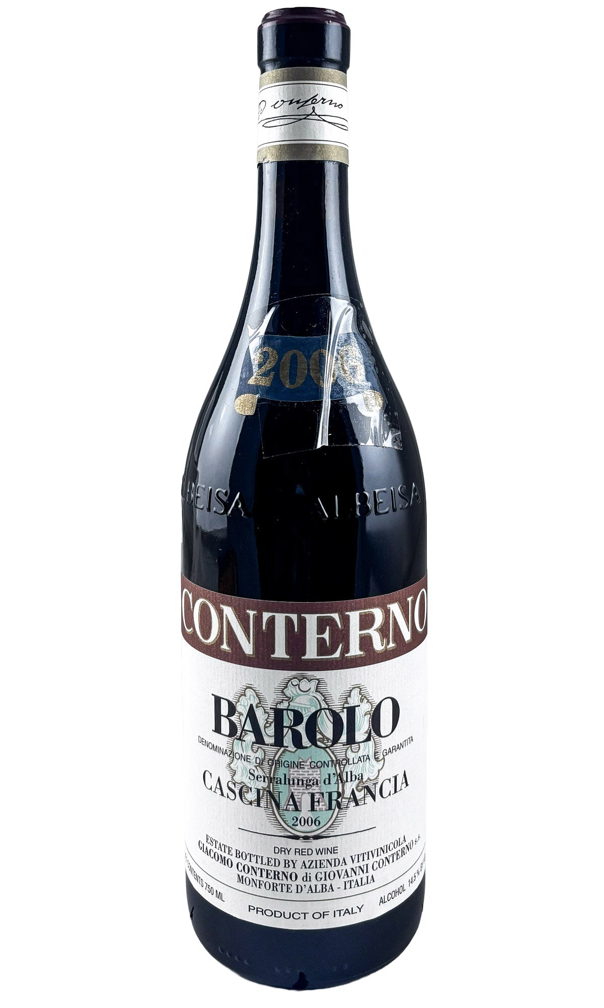 Bottle of Giacomo Conterno, Barolo Cascina Francia, 2006 - Red Wine - Flatiron Wines & Spirits - New York