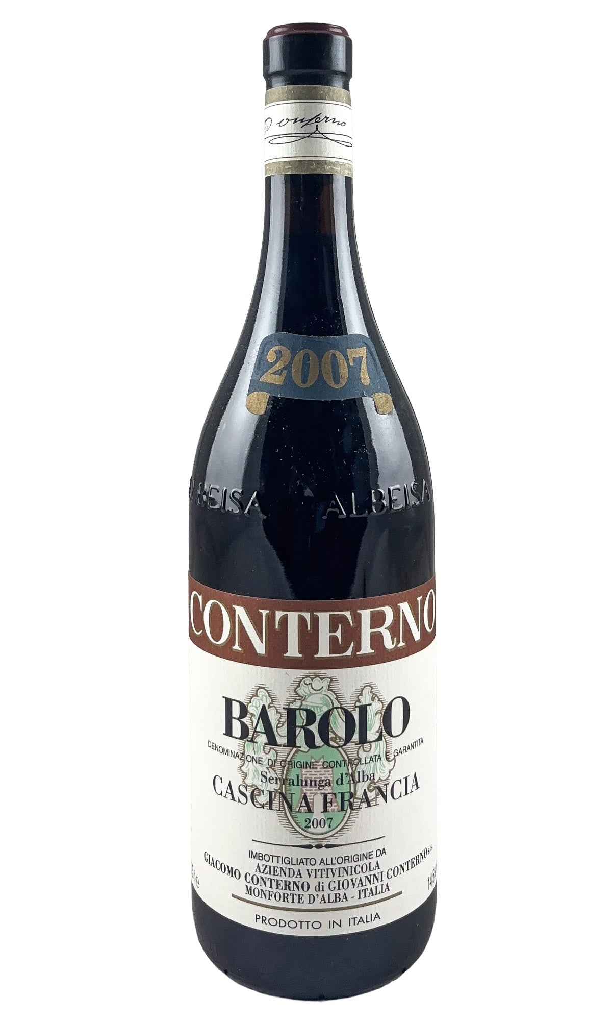 Bottle of Giacomo Conterno, Barolo Cascina Francia, 2007 - Red Wine - Flatiron Wines & Spirits - New York