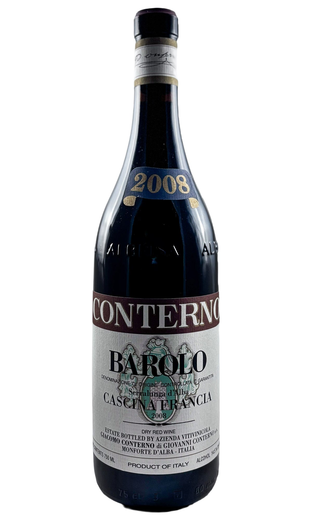 Bottle of Giacomo Conterno, Barolo Cascina Francia, 2008 - Red Wine - Flatiron Wines & Spirits - New York