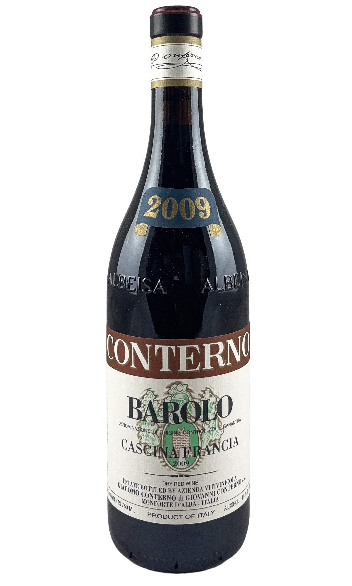 Bottle of Giacomo Conterno, Barolo Cascina Francia, 2009 - Red Wine - Flatiron Wines & Spirits - New York