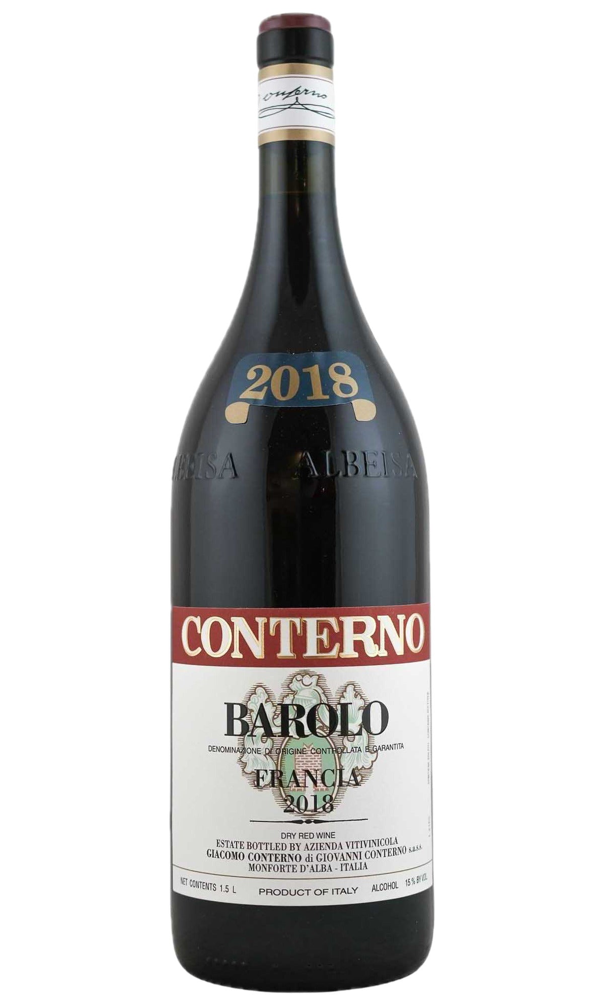 Bottle of Giacomo Conterno, Barolo Francia, 2018 (1.5L) - Red Wine - Flatiron Wines & Spirits - New York