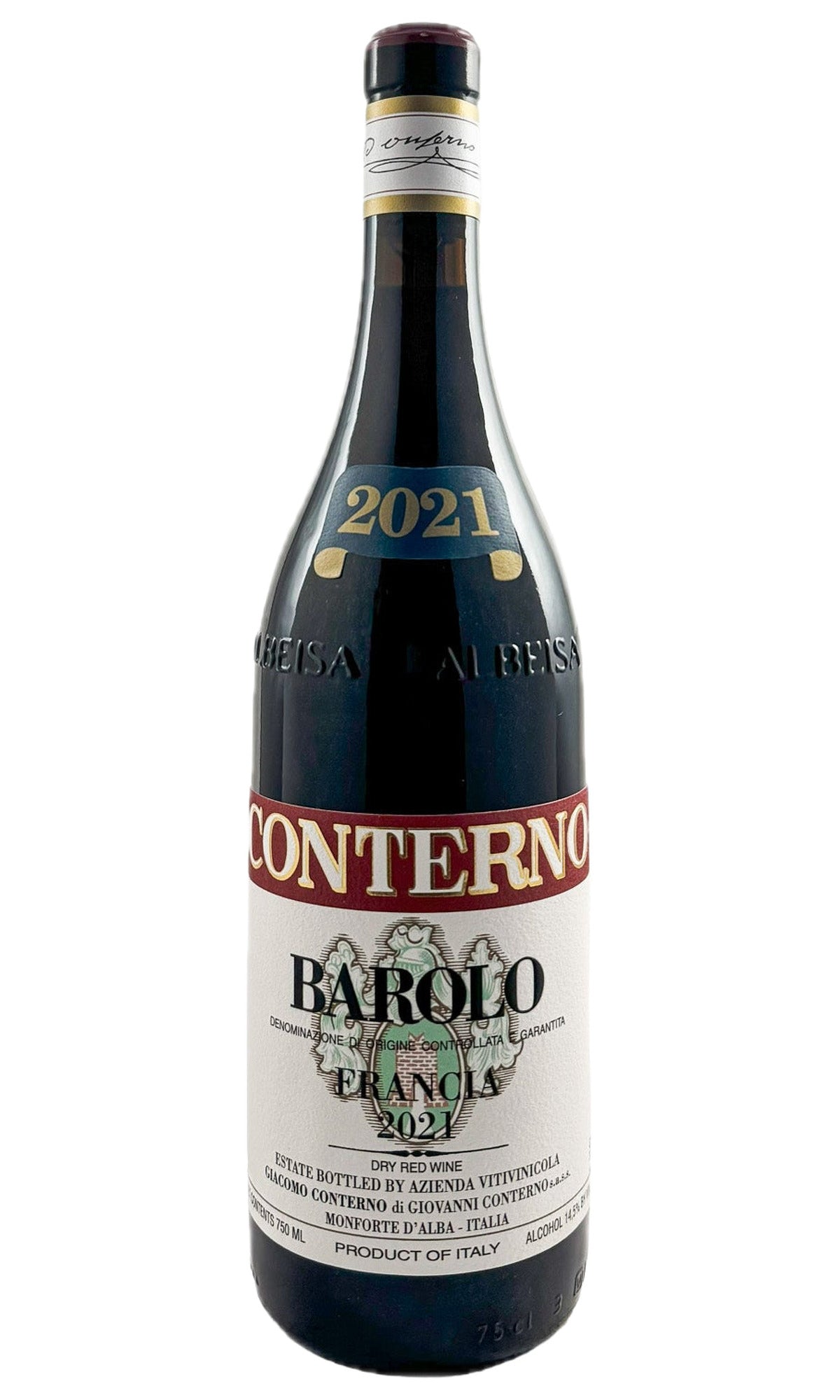 Bottle of Giacomo Conterno, Barolo Francia, 2021 - Red Wine - Flatiron Wines & Spirits - New York