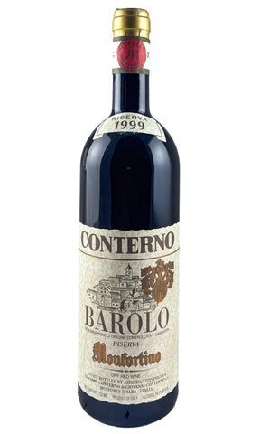 Bottle of Giacomo Conterno, Barolo Riserva Monfortino, 1999 - Red Wine - Flatiron Wines & Spirits - New York