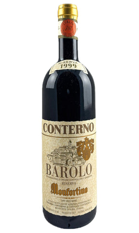 Bottle of Giacomo Conterno, Barolo Riserva Monfortino, 1999 - Red Wine - Flatiron Wines & Spirits - New York