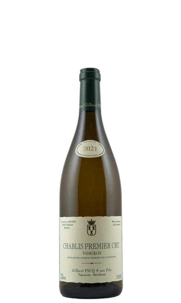 Bottle of Gilbert Picq, Chablis 1er Cru Vosgros, 2021 - White Wine - Flatiron Wines & Spirits - New York