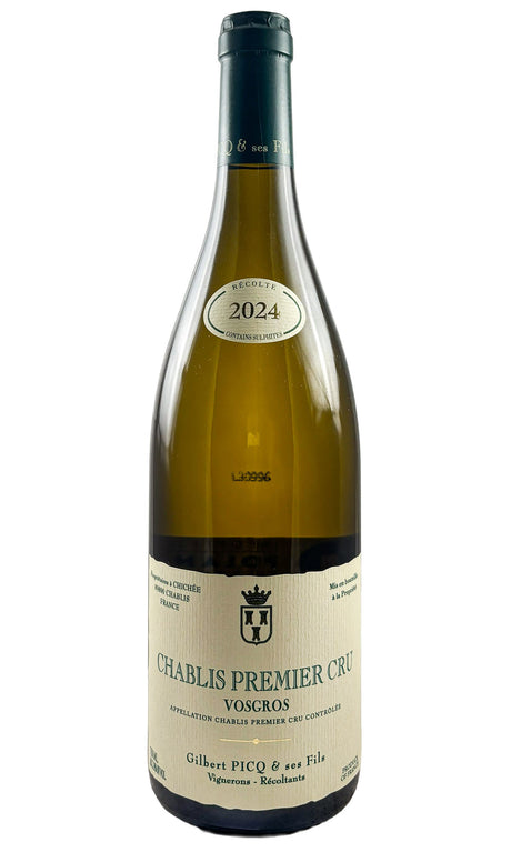 Bottle of Gilbert Picq, Chablis 1er Cru Vosgros, 2024 - White Wine - Flatiron Wines & Spirits - New York