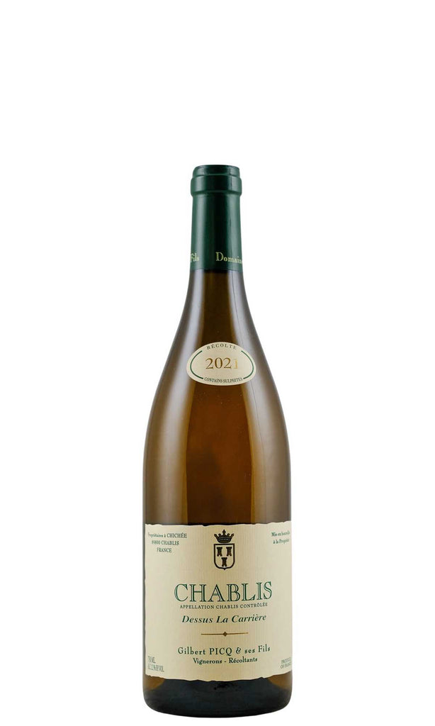 Bottle of Gilbert Picq, Chablis Dessus la Carriere, 2021 - White Wine - Flatiron Wines & Spirits - New York