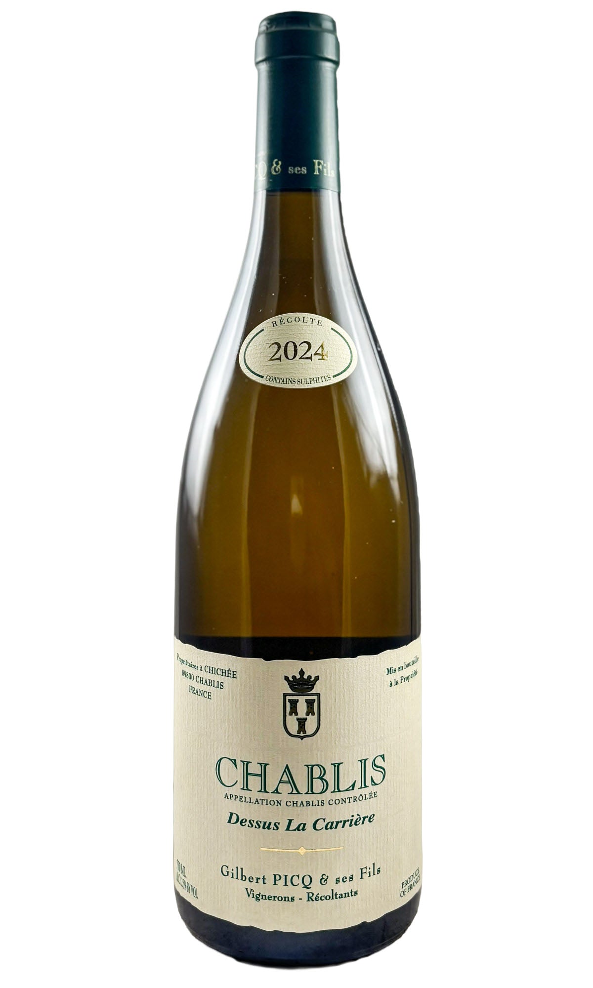 Bottle of Gilbert Picq, Chablis Dessus la Carriere, 2024 - White Wine - Flatiron Wines & Spirits - New York