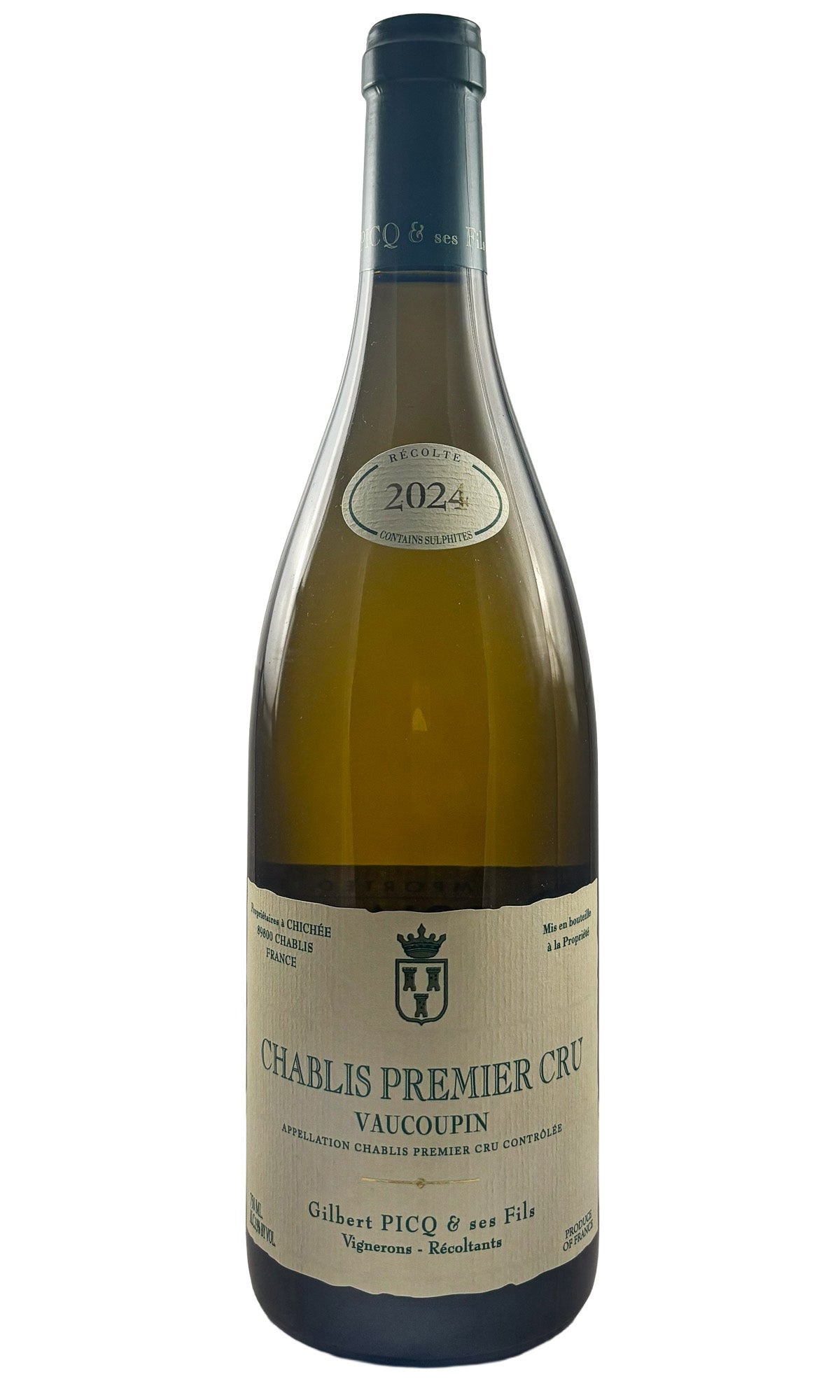 Bottle of Gilbert Picq, Chablis Vaucoupin 1er Cru, 2024 - White Wine - Flatiron Wines & Spirits - New York