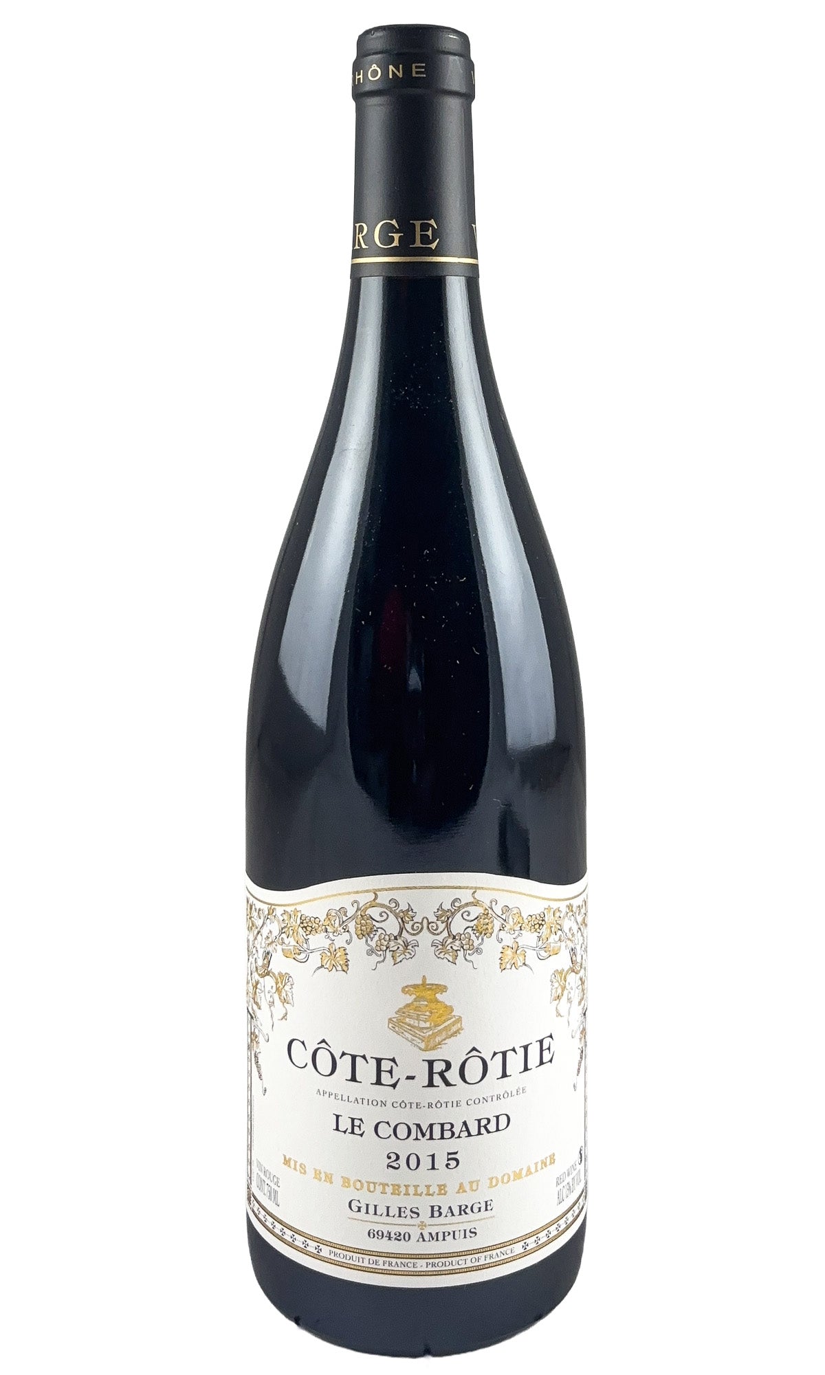 Bottle of Gilles Barges, Cote-Rotie Le Combard, 2015 - Red Wine - Flatiron Wines & Spirits - New York
