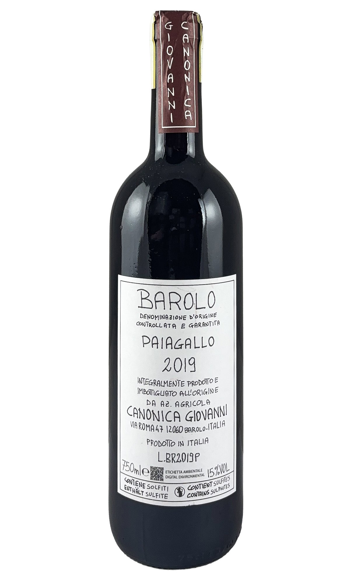 Bottle of Giovanni Canonica, Barolo, 2019 - Red Wine - Flatiron Wines & Spirits - New York