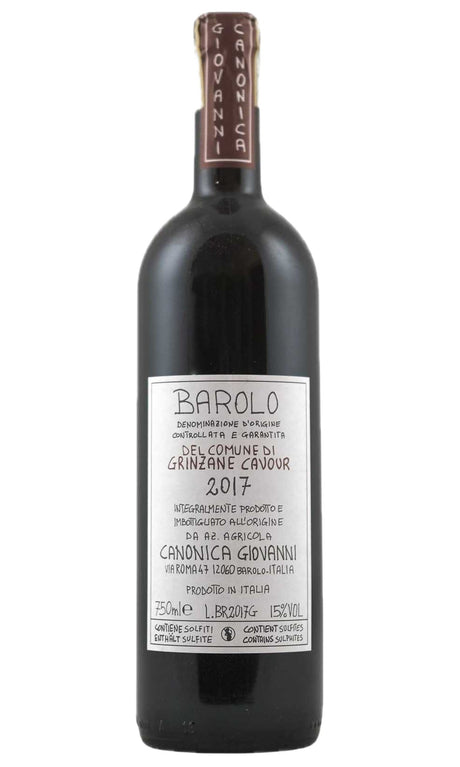 Bottle of Giovanni Canonica, Barolo Grinzane Cavour, 2017 - Red Wine - Flatiron Wines & Spirits - New York