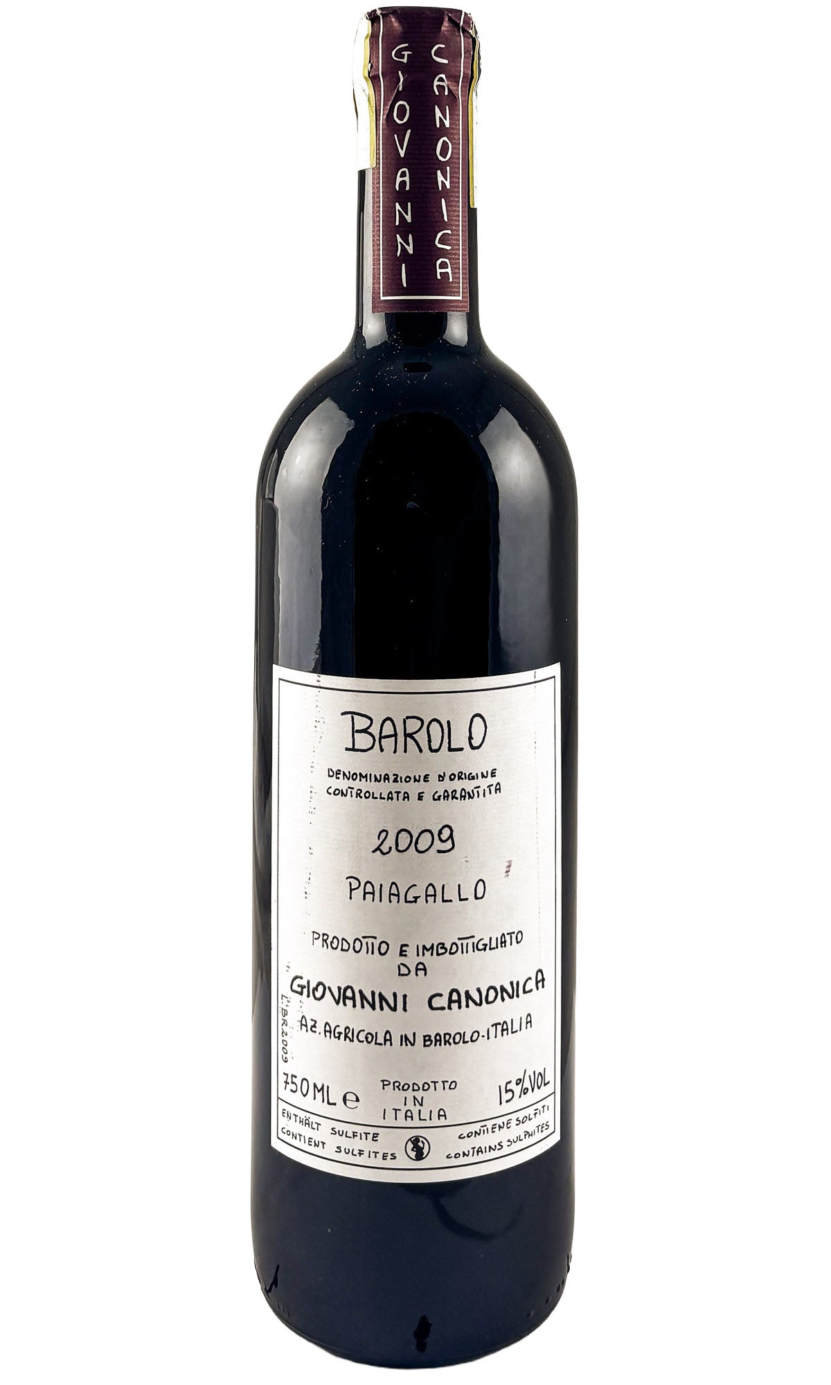 Bottle of Giovanni Canonica, Barolo Paiagallo, 2009 - Red Wine - Flatiron Wines & Spirits - New York