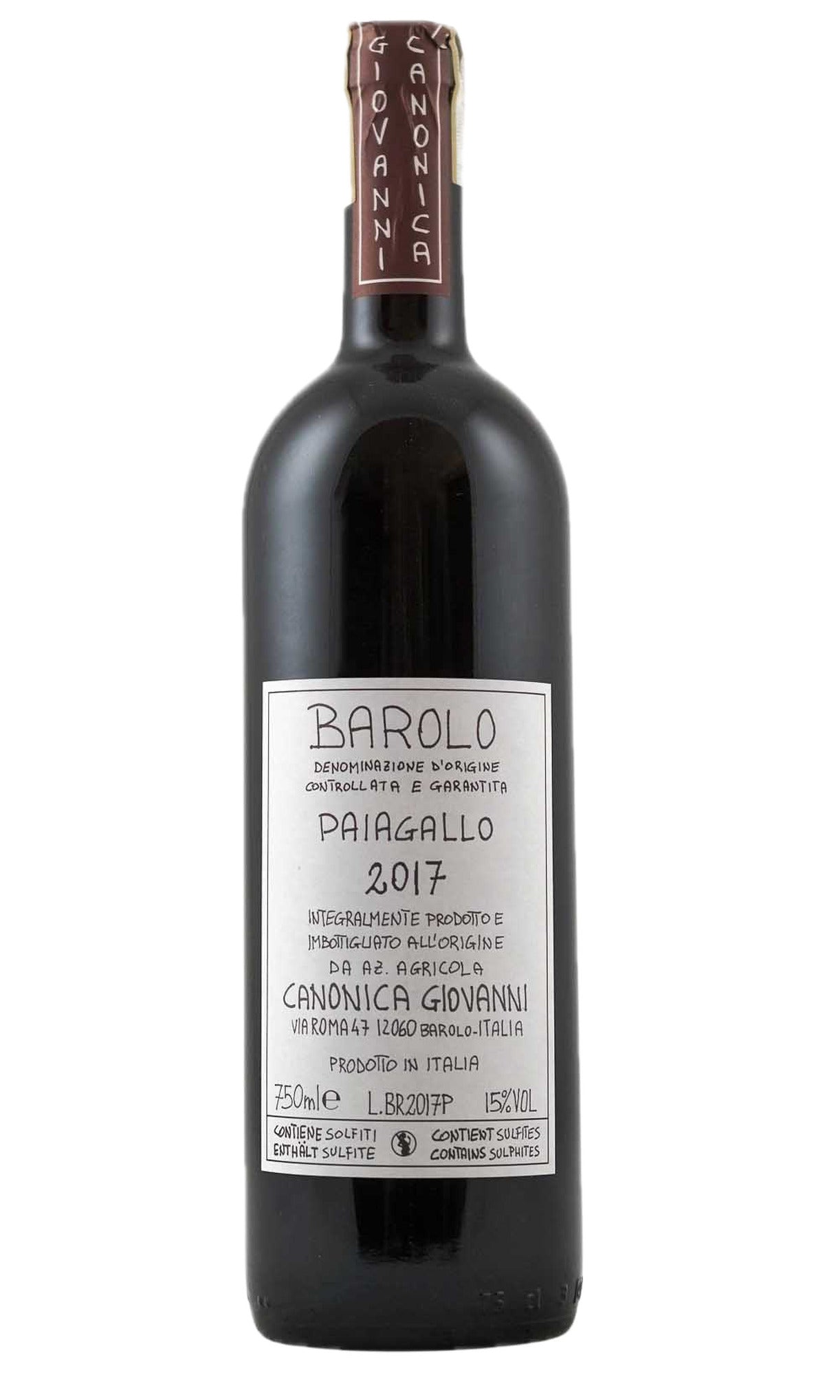 Bottle of Giovanni Canonica, Barolo Paiagallo, 2017 - Red Wine - Flatiron Wines & Spirits - New York