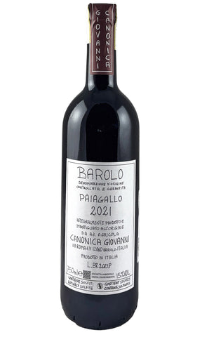 Bottle of Giovanni Canonica, Barolo Paiagallo, 2021 - Red Wine - Flatiron Wines & Spirits - New York