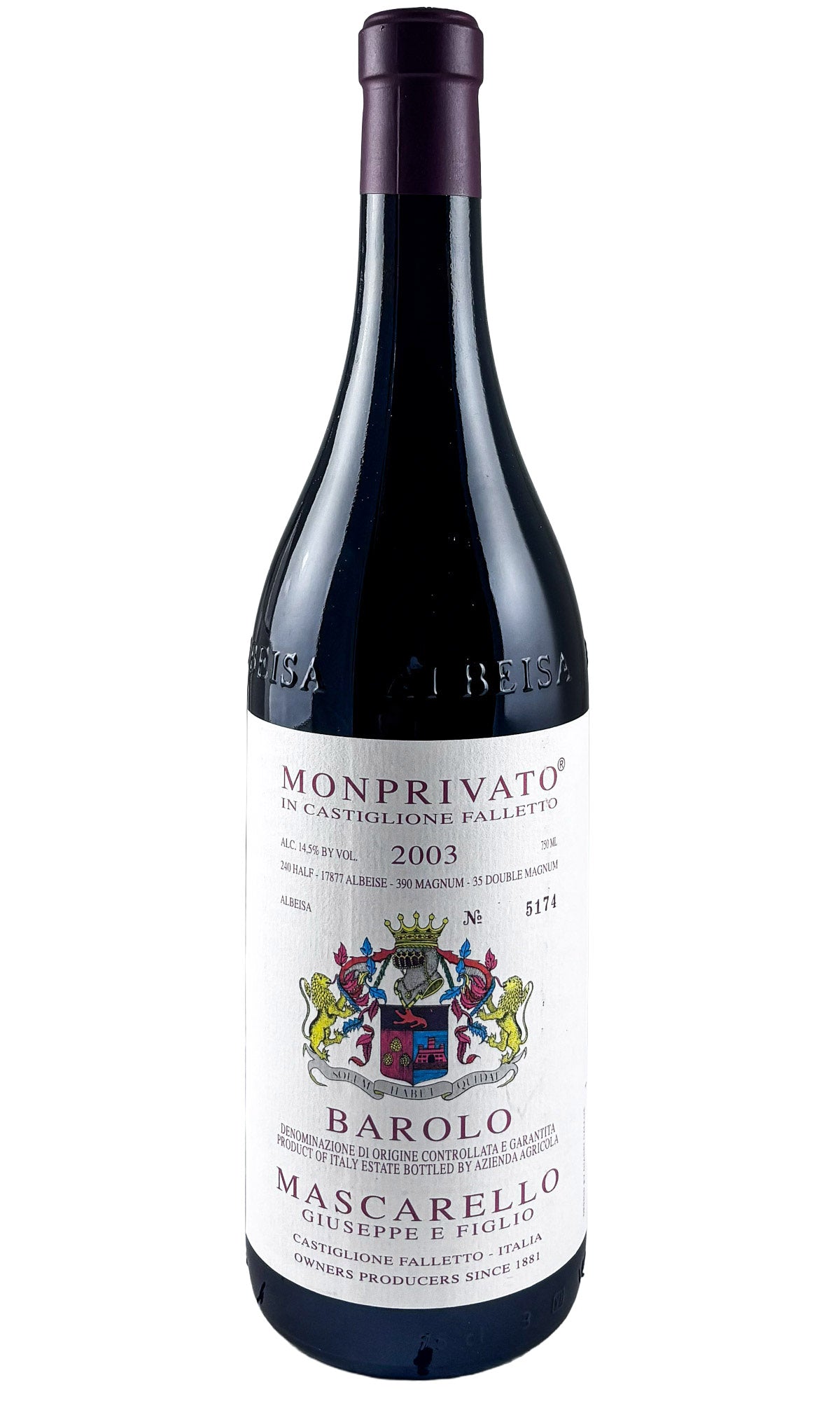 Bottle of Giuseppe Mascarello, Barolo Monprivato, 2003 - Red Wine - Flatiron Wines & Spirits - New York