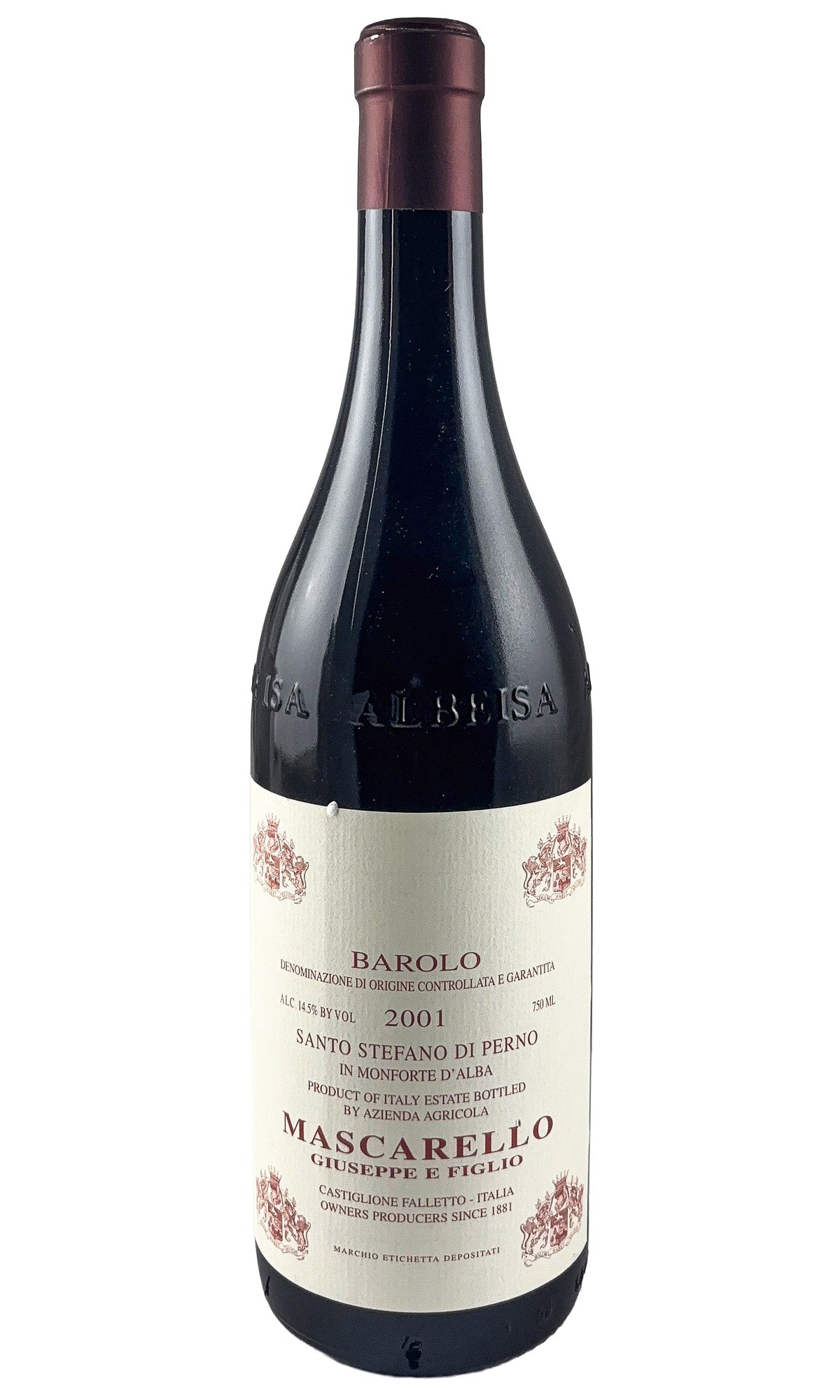 Bottle of Giuseppe Mascarello, Barolo Santo Stefano di Perno, 2001 - Red Wine - Flatiron Wines & Spirits - New York