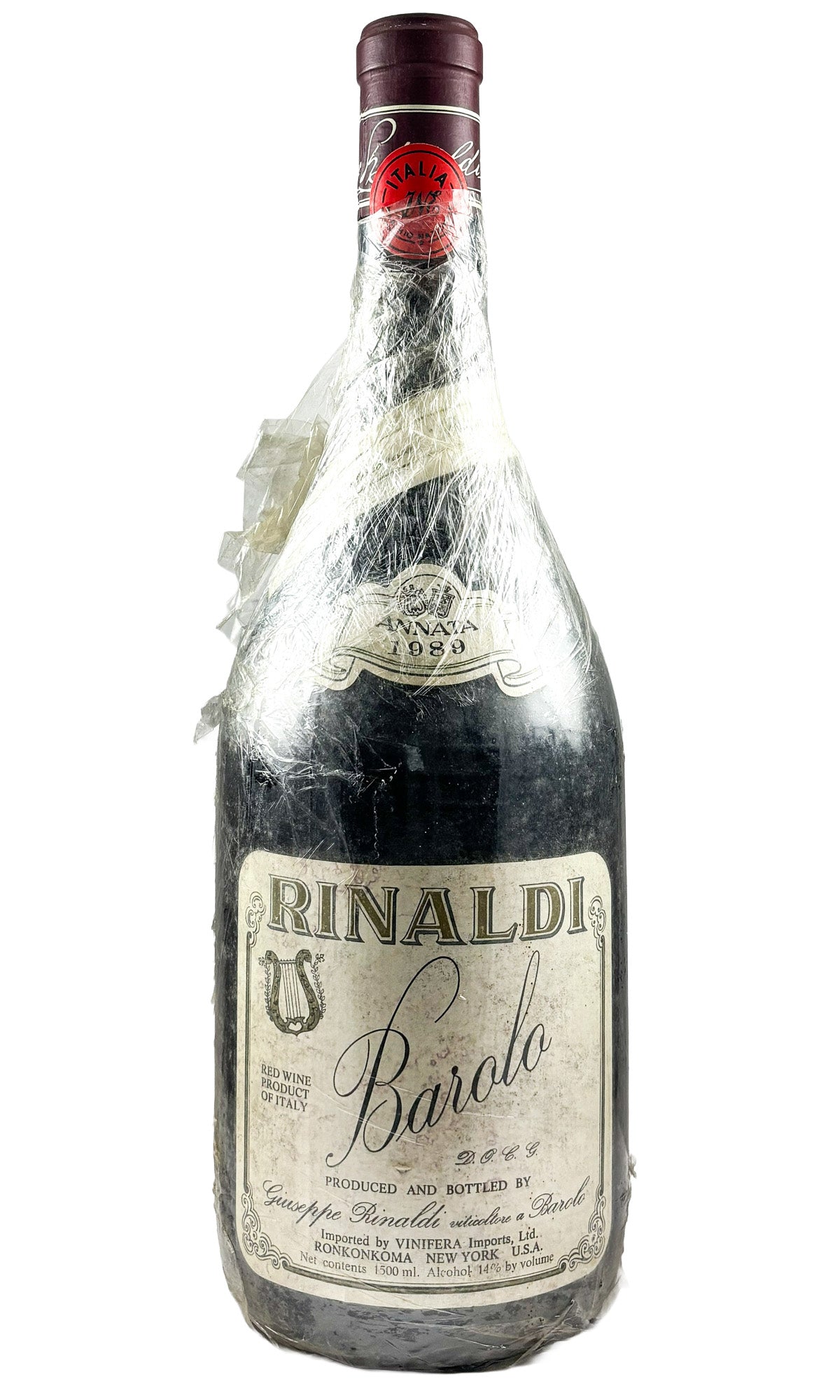 Bottle of Giuseppe Rinaldi, Barolo Riserva Seleccione Brunata, 1989 (1.5L) - Red Wine - Flatiron Wines & Spirits - New York