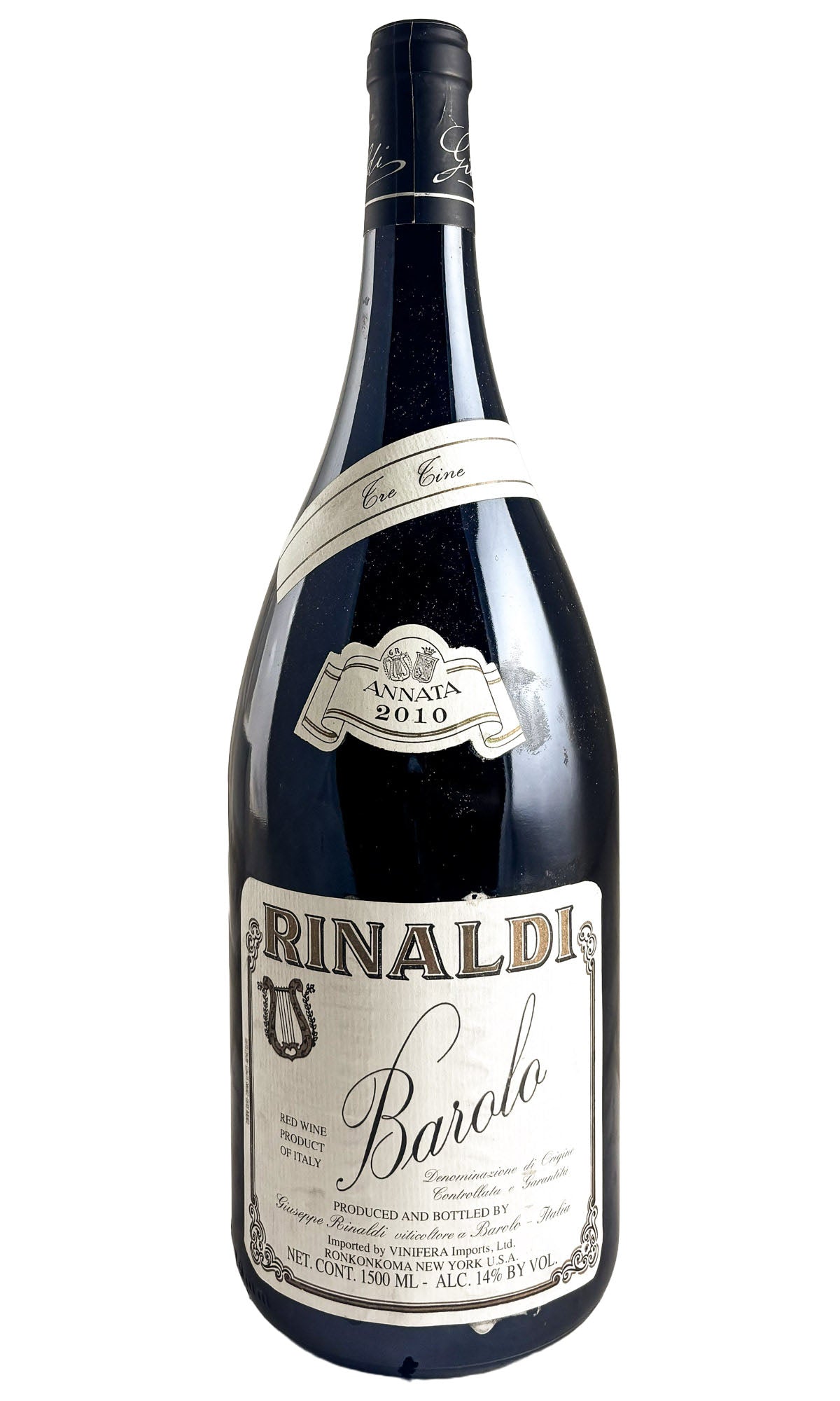 Bottle of Giuseppe Rinaldi, Barolo Tre Tine, 2010 (1.5L) - Red Wine - Flatiron Wines & Spirits - New York